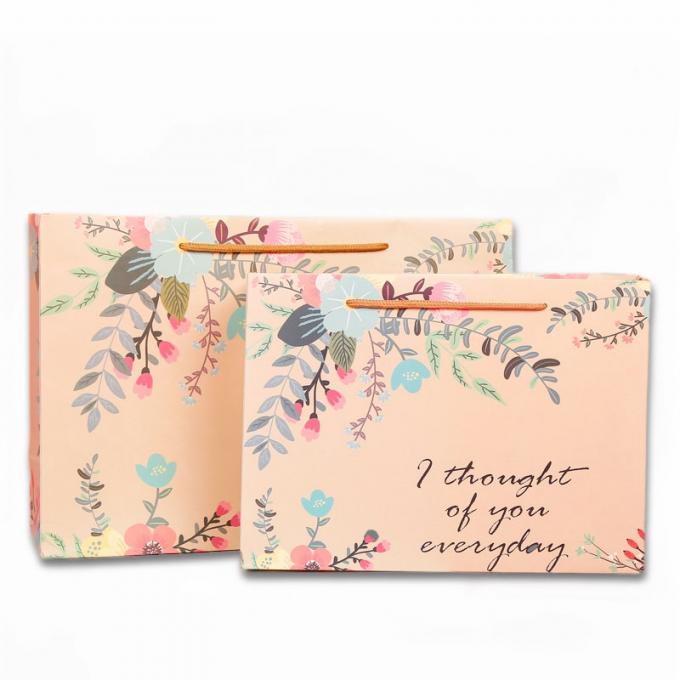 Waterproofing Paper Custom Shopping Bags For Retail Tear Resistance 0