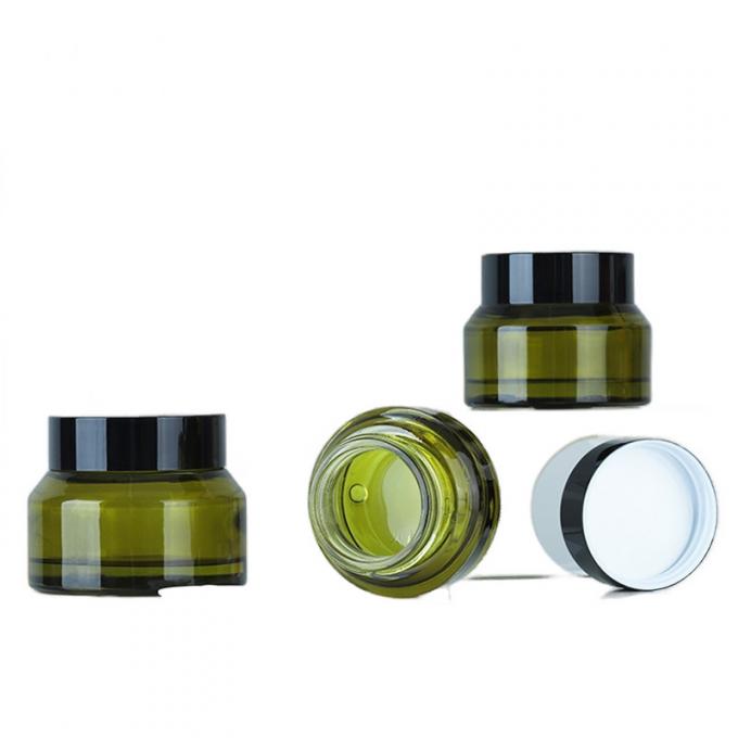 Round Glass Cosmetic Packaging Bottle with Silk Screen Printing 3