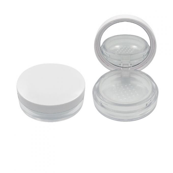 Recyclable Transparent Loose Powder Case with Screw Cap Closure 2