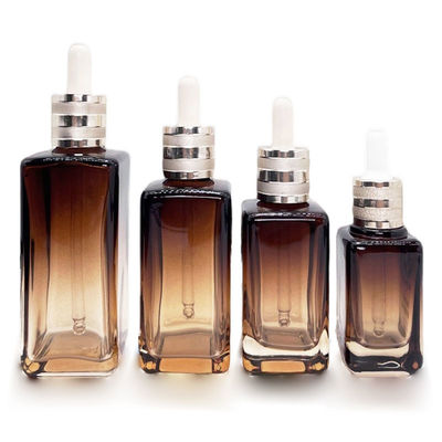 China Exquisite 30ml 50ml Empty Essential Oil Bottles  Glass Cosmetic Dropper Bottle
