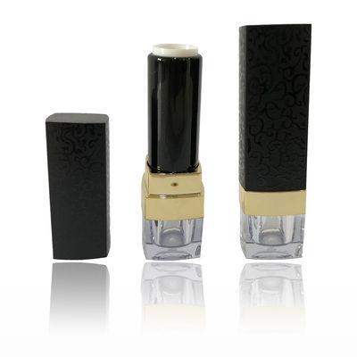 Beautiful Black Empty Lipstick Packaging Tube 21*72.7mm Private Logo