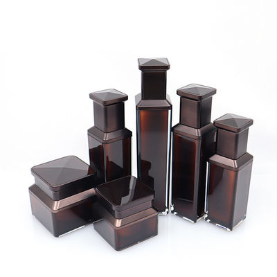 China Personal Care Cosmetic Storage Set Acrylic Cap Custom Logo Screen Printed Packaging Organizer