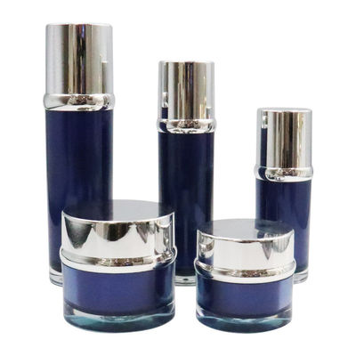 China Customized Pump And Cap Cosmetic Packaging Set With Acrylic Cap