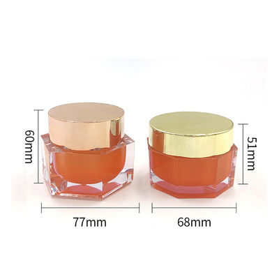 Leak proof Transparent Acrylic Cosmetic Jar Diamond Jar for Skin Care Cream - 50g