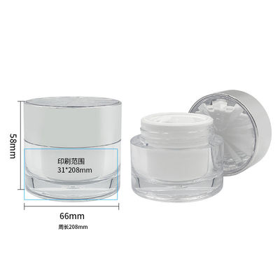 China Leak proof Diamond Acrylic Cosmetic Jar for Skin Care Cream Small 30g/50g Container