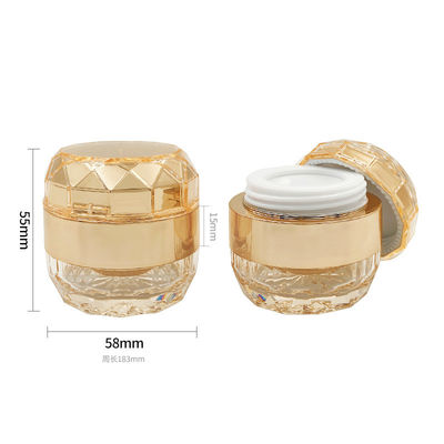China Customizable 50g Acrylic Cosmetic Jar Diamond Jar Design Skin Care Cream Container