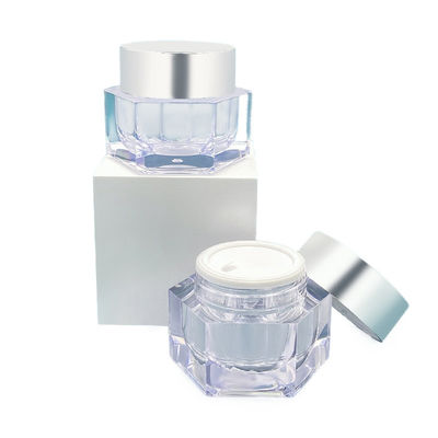 China Leak Proof Skin Care Cream Jar Simple Design 30g/50g Cosmetic Packaging With Sample